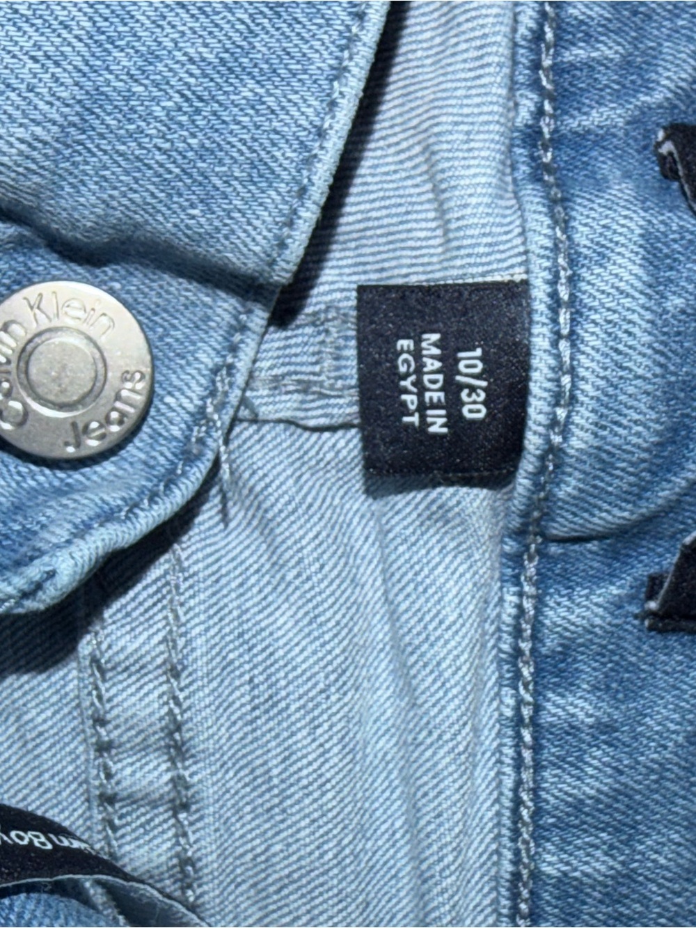 Calvin Klein Light Blue Denim Jacket with Logo Button